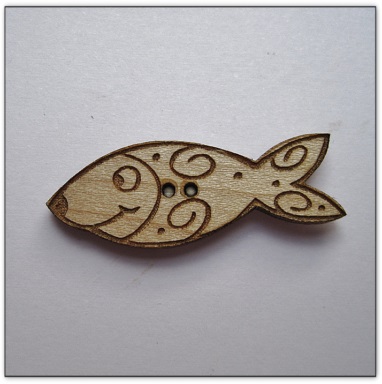 bouton bois Au p'tit Bonheur broderie patchwork point de croix