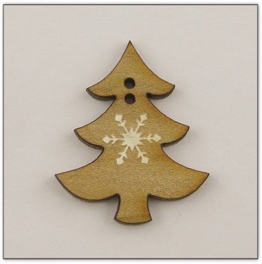 Bouton sapin bois broderie Au p'tit Bonheur