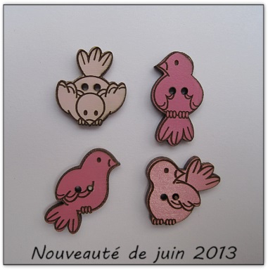 Bouton bois Au p'tit Bonheur