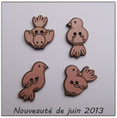 Bouton bois Au p'tit Bonheur