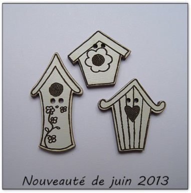 Bouton bois Au p'tit Bonheur