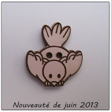 Bouton bois Au p'tit Bonheur
