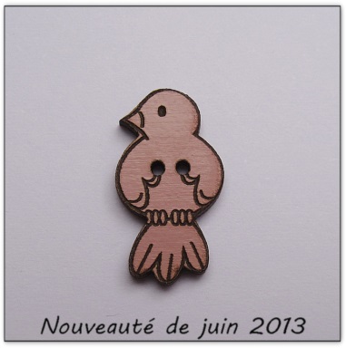 Bouton bois Au p'tit Bonheur