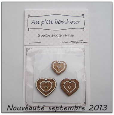 Bouton bois Au p'tit Bonheur