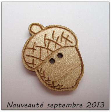 Bouton bois Au p'tit Bonheur
