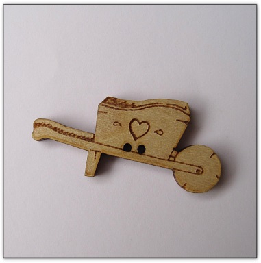 bouton bois Au p'tit Bonheur broderie patchwork