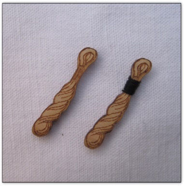 bouton bois Au p'tit Bonheur broderie patchwork