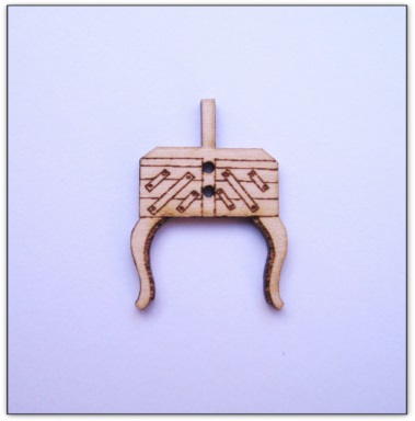 bouton bois Au p'tit Bonheur broderie patchwork