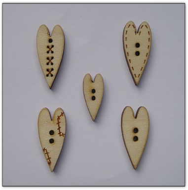 bouton bois Au p'tit Bonheur broderie patchwork