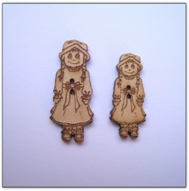 bouton bois Au p'tit Bonheur broderie patchwork