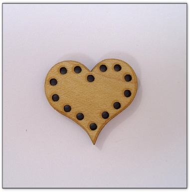 bouton bois Au p'tit Bonheur broderie patchwork point de croix