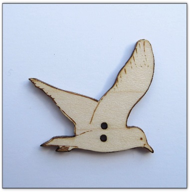 bouton bois Au p'tit Bonheur broderie patchwork point de croix