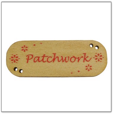 Bouton bois patchwork fabrication artisanale française Au p'tit Bonheur broderie patchwork