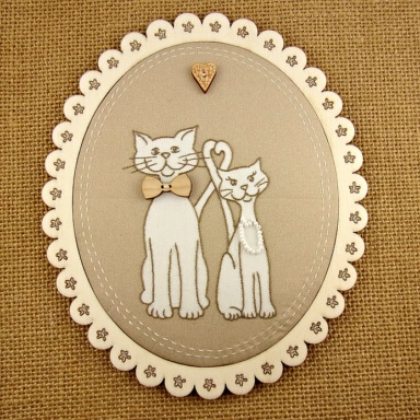 kit broderie point de tige chats fabrication française Au p'tit Bonheur Muriel Schumacher Nothalten Alsace