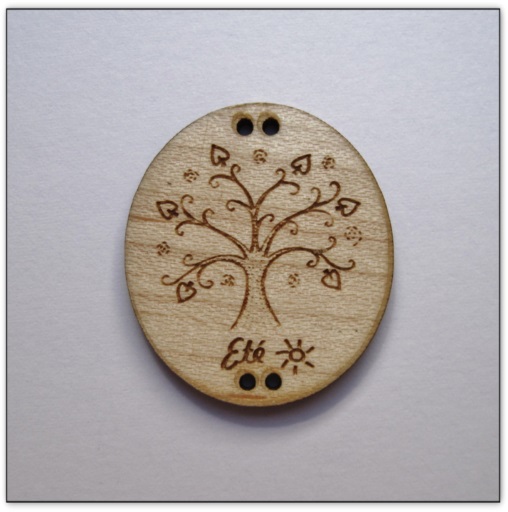 bouton bois Au p'tit Bonheur broderie patchwork point de croix