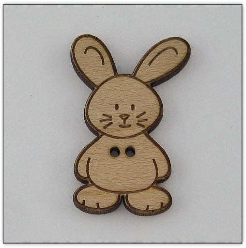 Bouton bois Au p'tit Bonheur - lapin