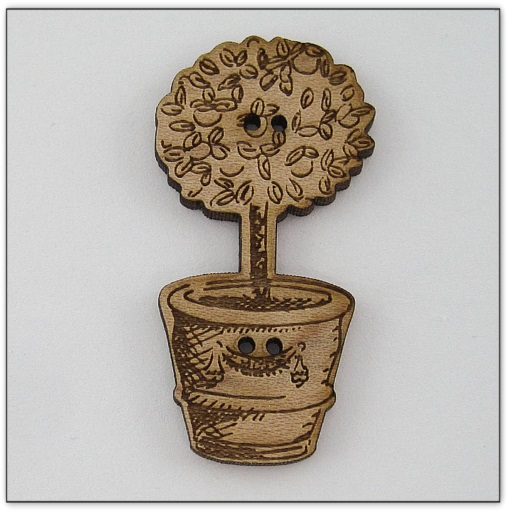 Bouton bois Au p'tit Bonheur - Plante en pot