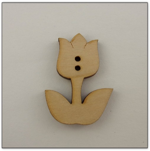 Bouton bois Au p'tit Bonheur tulipe 