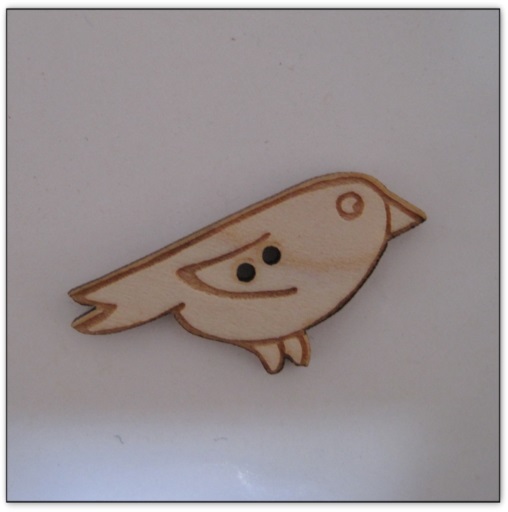 bouton bois Au p'tit Bonheur broderie patchwork point de croix