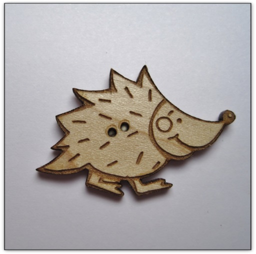 bouton bois Au p'tit Bonheur broderie patchwork point de croix