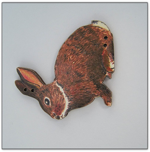 Bouton bois Au p'tit Bonheur - lapin