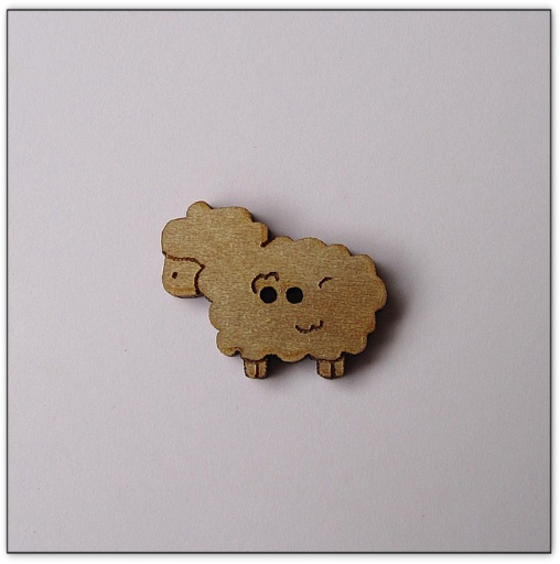 bouton bois Au p'tit Bonheur broderie patchwork point de croix