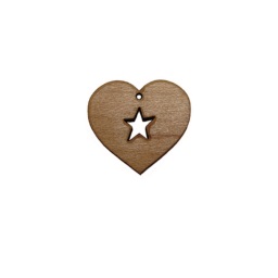 bouton bois coeur étoile noël fabrication artisanale française Au p'tit Bonheur broderie patchwork point de croix
